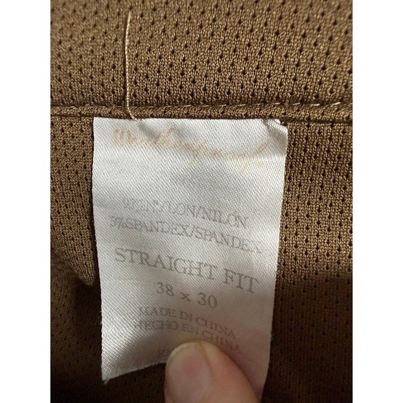 Weatherproof Mens Twill Utility Pants Brown Stretch Straight Fit 38x30 - Picture 5 of 6